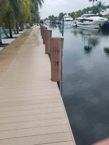 Dock For Rent At Private 110′ dock on 120′ wide canal with 100 AMP service.
