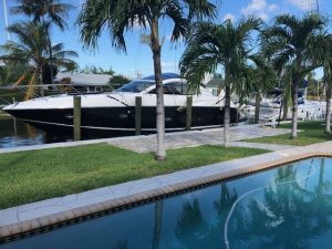 Dock For Rent At Private dock off the Dania Canal, 20 min to Port Everglades, NO Bridge