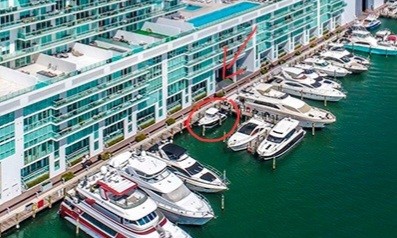 Dock For Rent At 14 feet beam Dock / Slip for boats up to 45 feet at 400 Sunny Isles