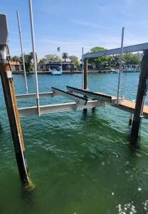 Dock For Rent At Private dock – 11,000 lb. lift, remote, water, power, calm intercostal