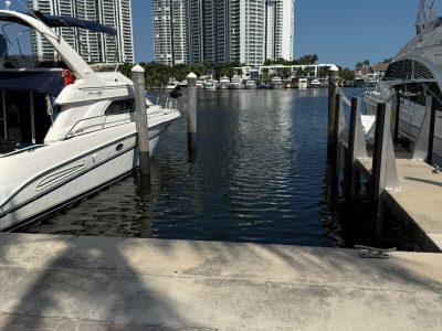 Dock For Rent At Waterways Marina, Aventura, FL 55 foot Dock 17 ft Beam