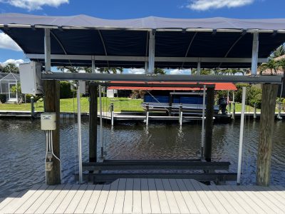 Dock For Rent At Private 10,000lb Lift with water and power only 3min to River/Gulf