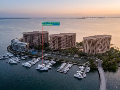 Dock For Rent At 50ft Slip & 53ft Max Length For Rent Grove Isle Marina | Coconut Grove