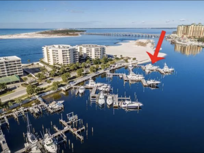 Dock For Rent At Destin, East Pass Towers Marina, 17×45, Best location in Destin