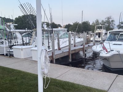 Dock For Rent At Private boat slip in Frankfort, MI at the mouth of Lake Michigan