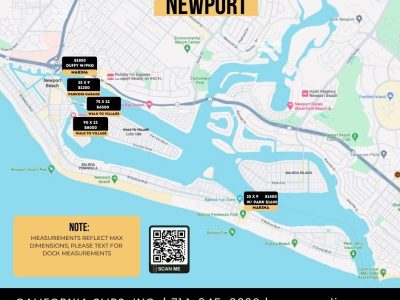 Dock For Rent At Boat Slips Available (Newport-Huntington-SD)